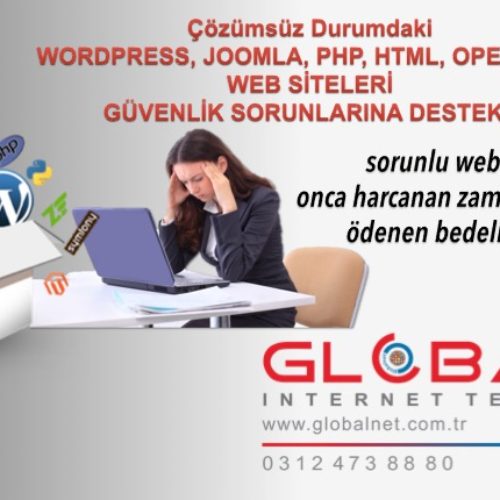 WORDPRESS JOOMLA PHP OPENCART WEB SİTESİ GÜVENLİK SORUNLARINA DESTEK