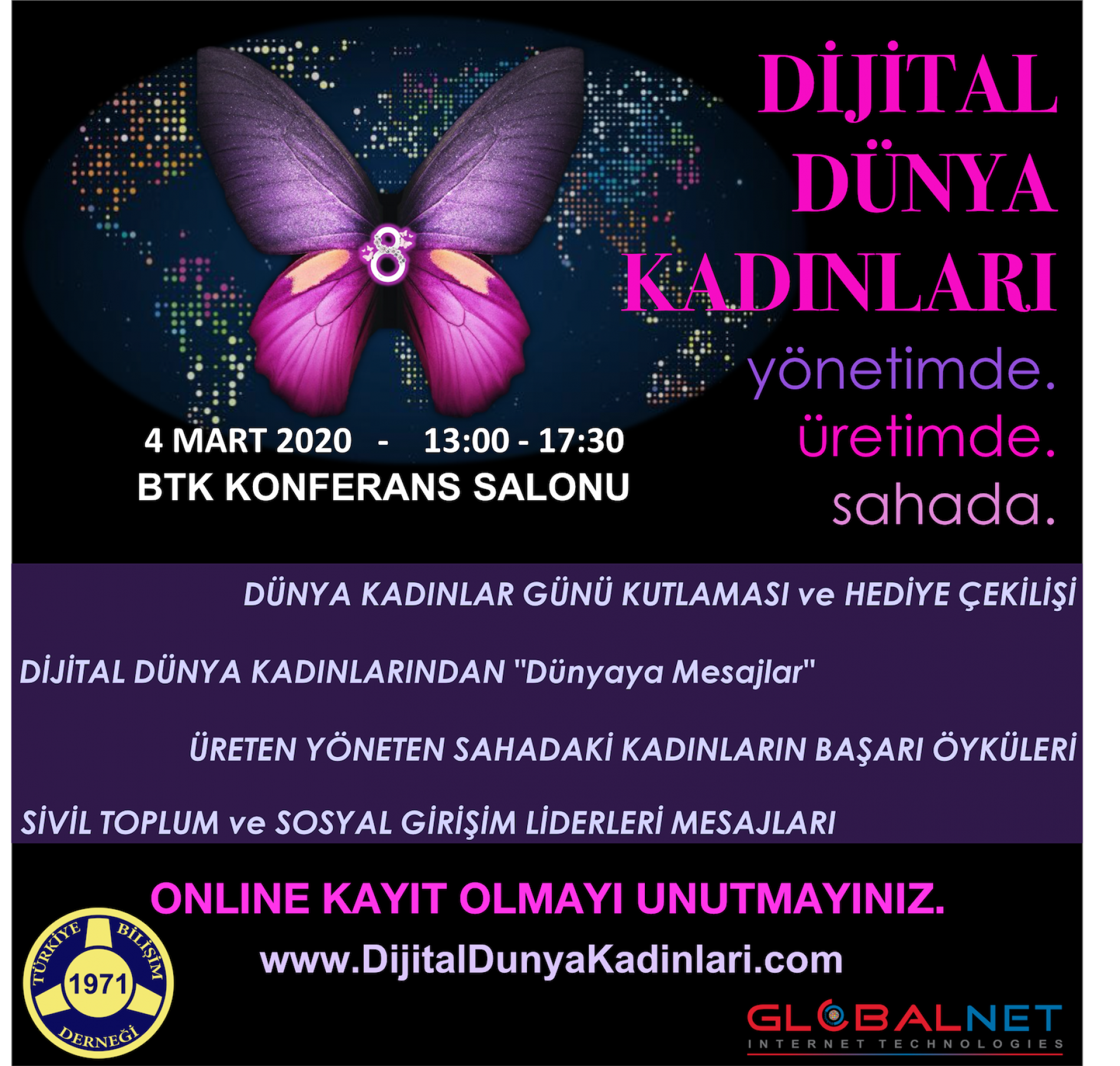 DİJİTAL DÜNYA KADINLARI 2020 ETKİNLİĞİ DÜZENLENİYOR